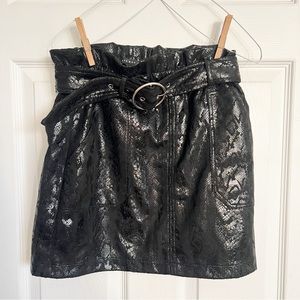 Haute Monde | Skirt Faux Leather Snake Print